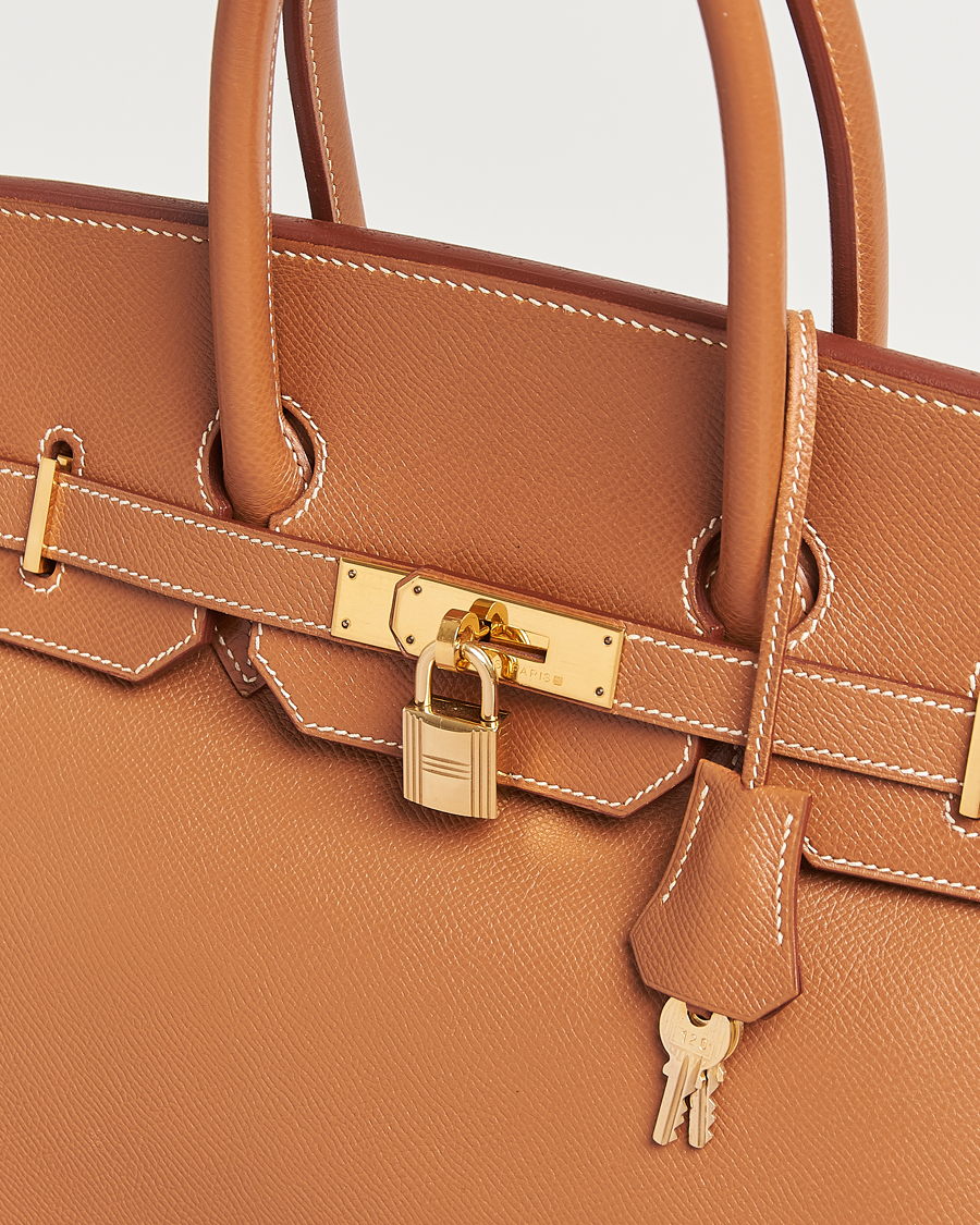 Herr | Hermès Pre-Owned Birkin 35 Handbag Courchevel Gold | Hermès Pre-Owned | Birkin 35 Handbag Courchevel Gold