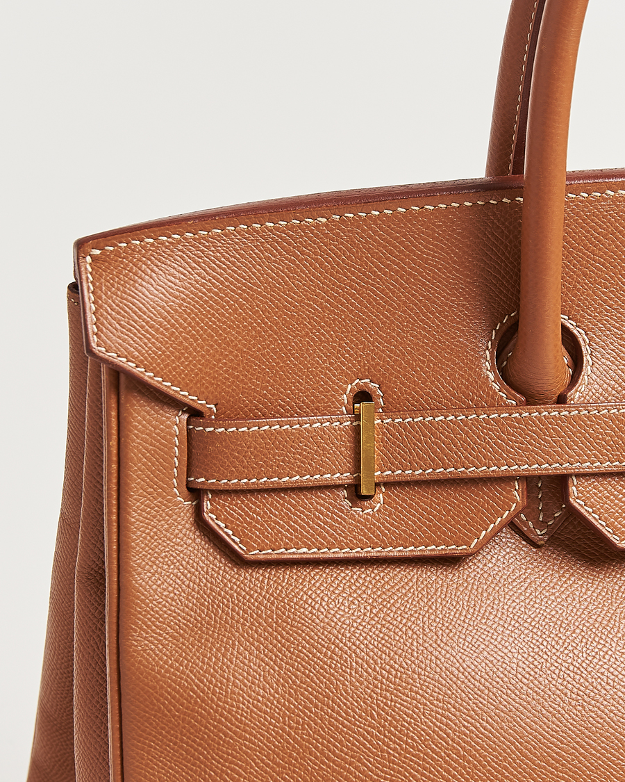 Herr | Hermès Pre-Owned Birkin 35 Handbag Courchevel Gold | Hermès Pre-Owned | Birkin 35 Handbag Courchevel Gold
