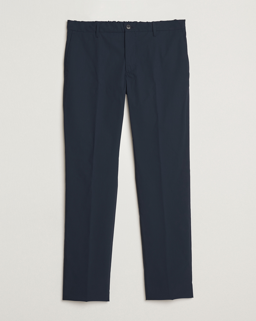 Herr | Byxor | Incotex | Cotton Poplin Drawstring Pants Navy