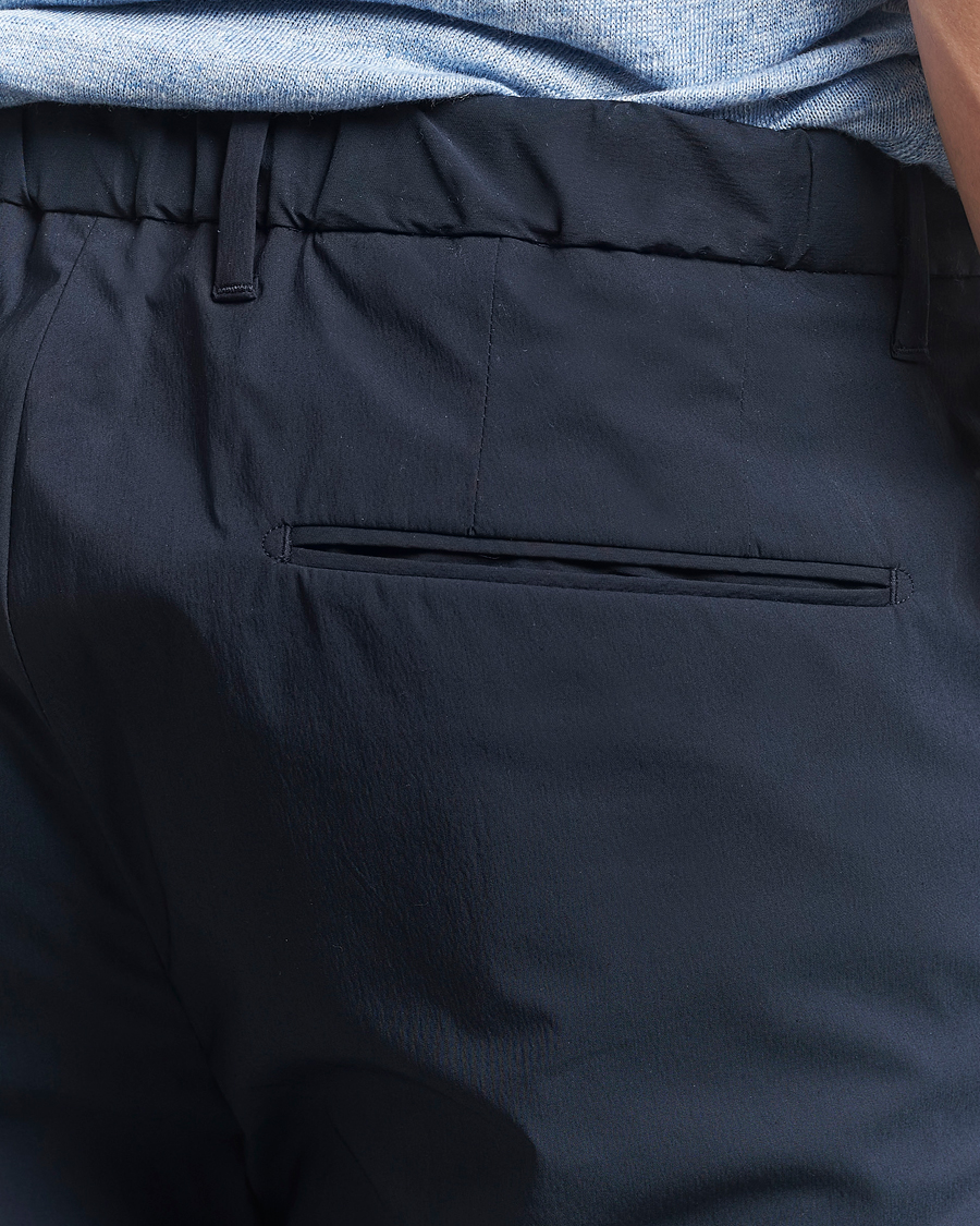 Herr | Byxor | Incotex | Cotton Poplin Drawstring Pants Navy