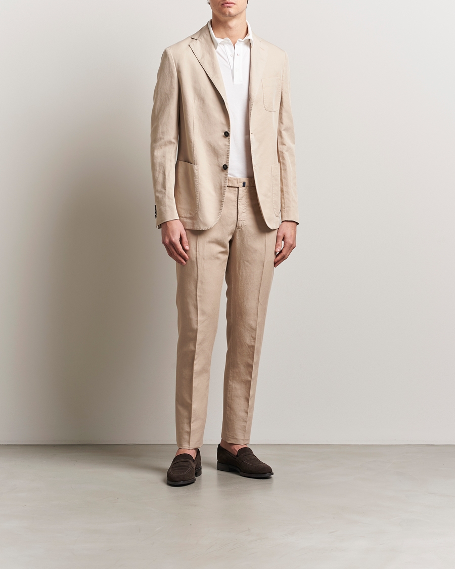 Herr | Kavajer | Incotex | Unconstructed Chinolino Blazer Beige