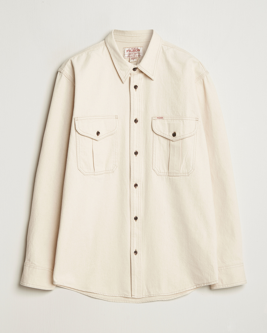 Herr | Skjortor | Filson | Denim Guide Shirt Natural Seed