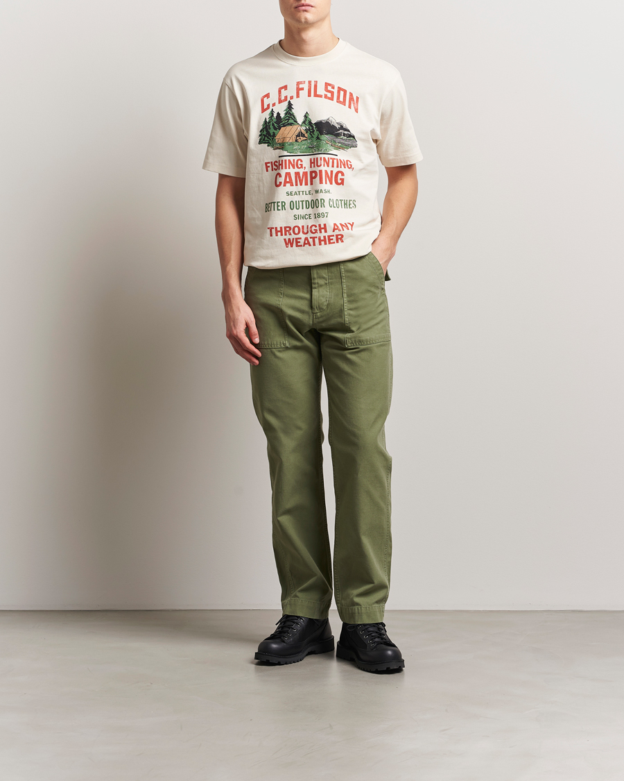 Herr | Byxor | Filson | Field Supply Pants Washed Green