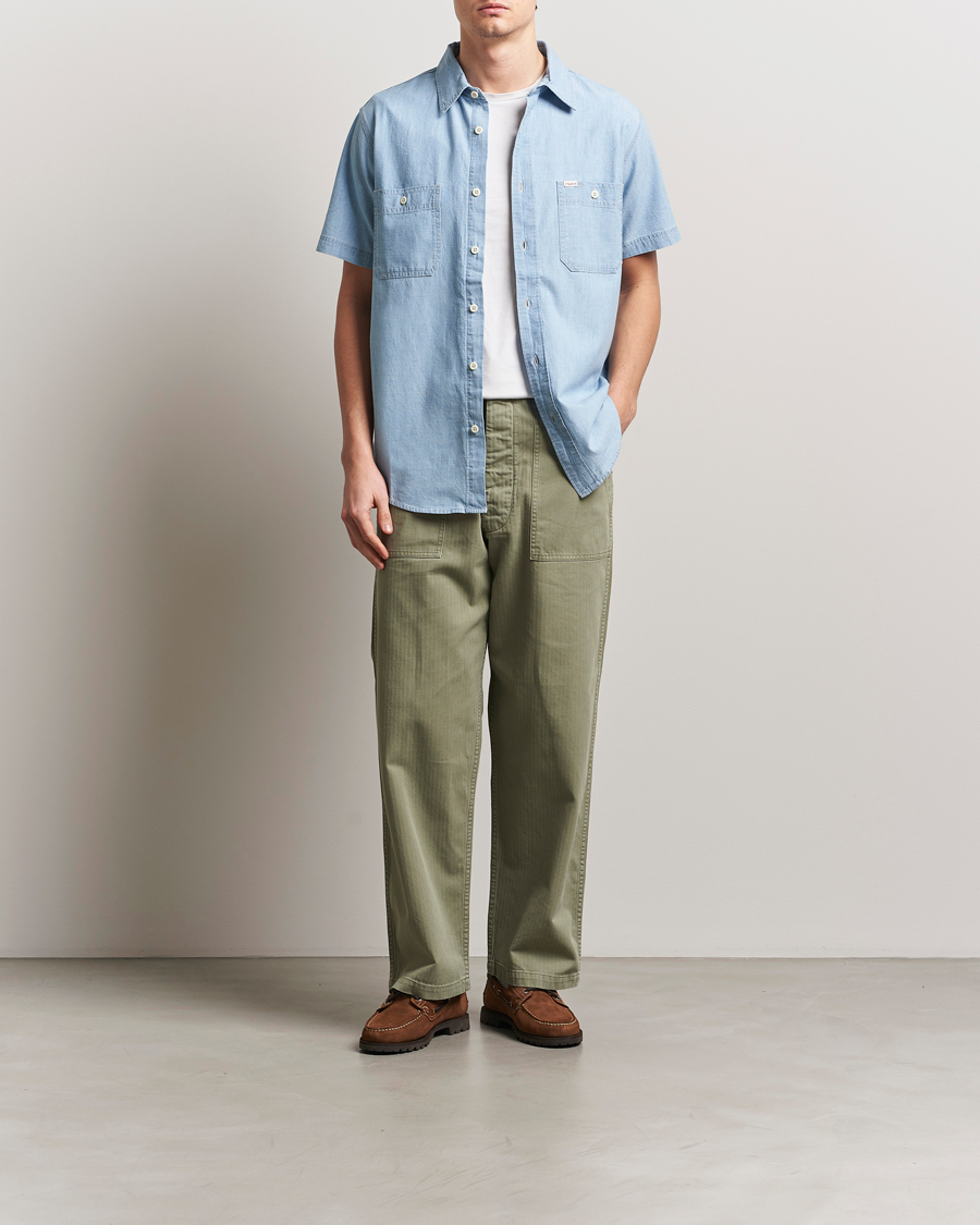 Herr | Skjortor | Filson | Short Sleeve Chambray Shirt Light Indigo