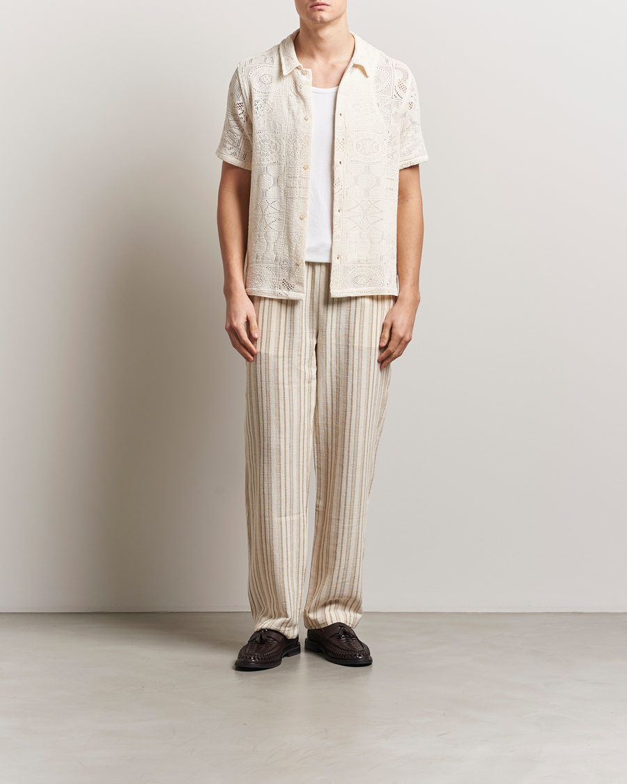 Herr | Skjortor | LES DEUX | Hector Lace Short Sleeve Shirt White
