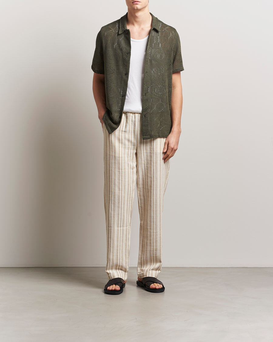 Herr | Skjortor | LES DEUX | Hector Lace Short Sleeve Shirt Green