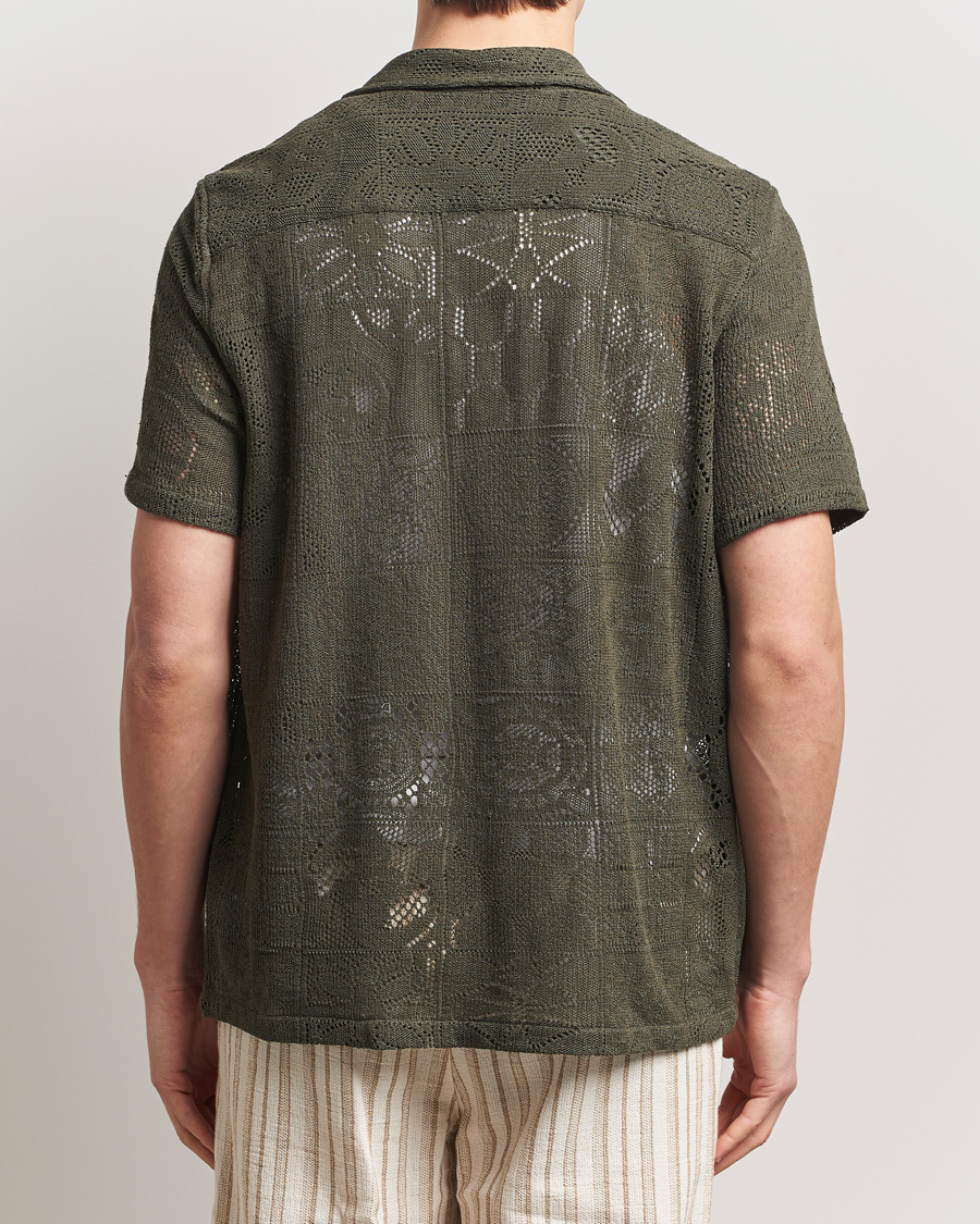 Herr | Skjortor | LES DEUX | Hector Lace Short Sleeve Shirt Green