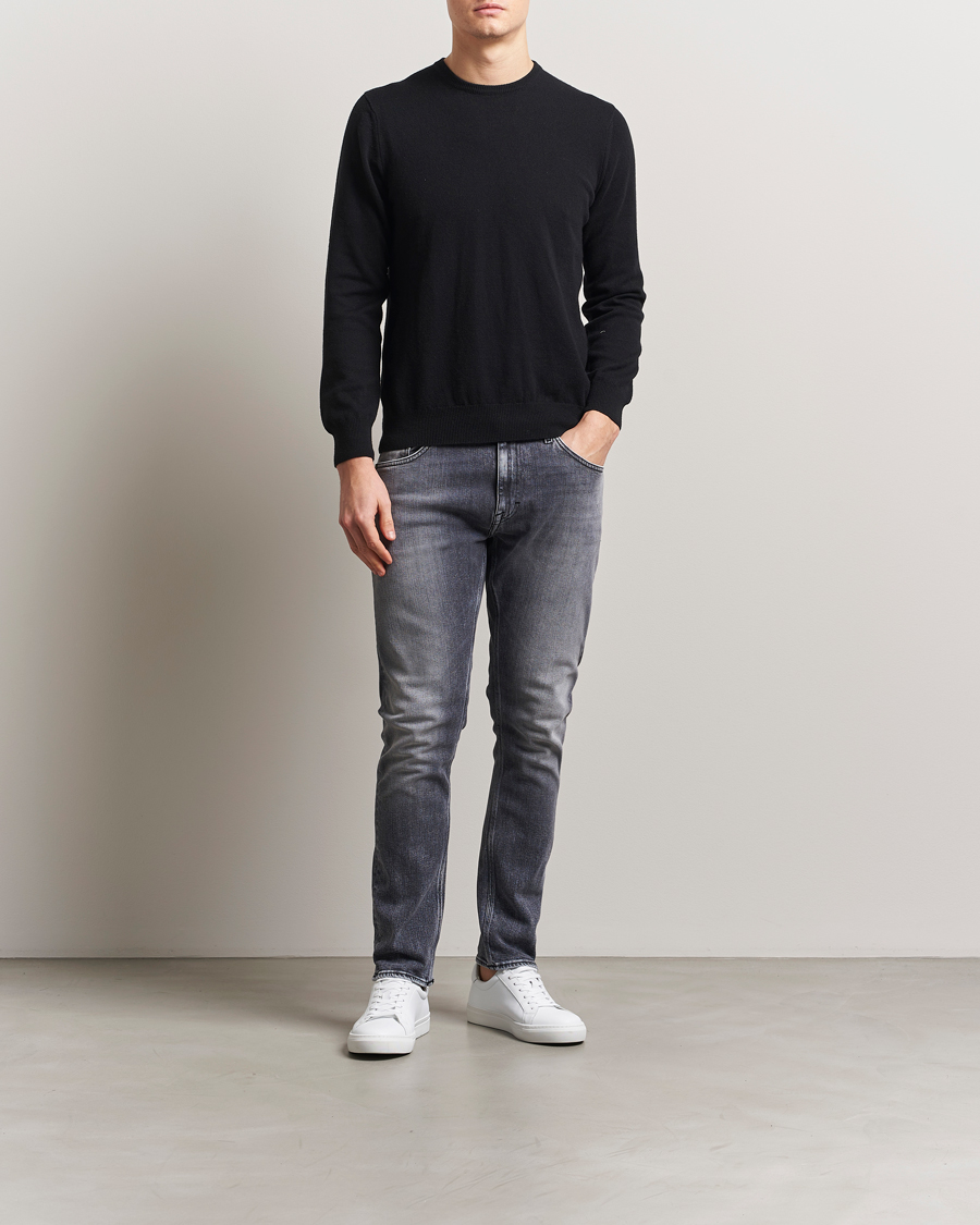 Herr | Jeans | Tiger of Sweden | Pistolero Stretch Cotton Jeans Washed Black