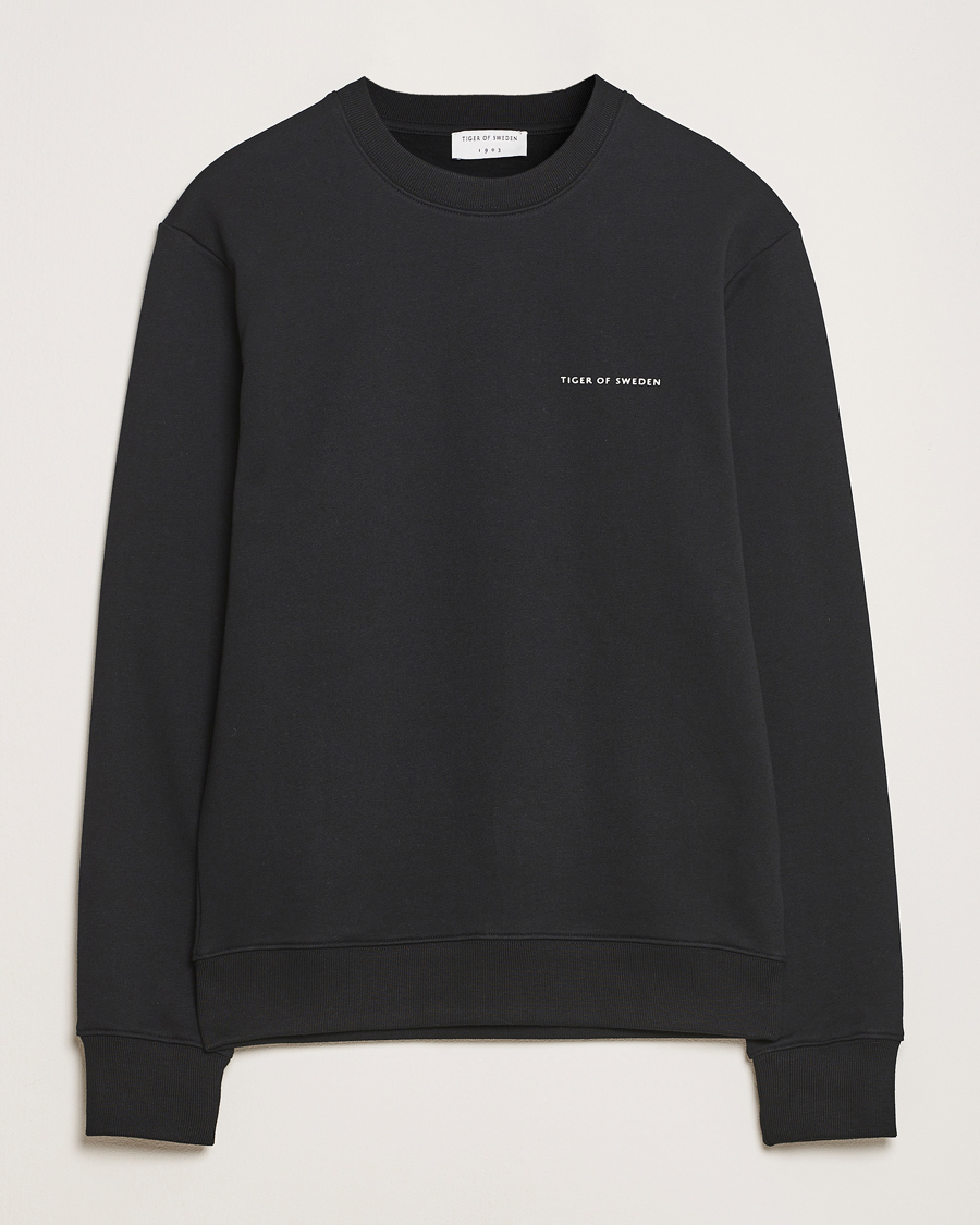 Herr | Tröjor | Tiger of Sweden | Emerson Crew Neck Sweatshirt Black