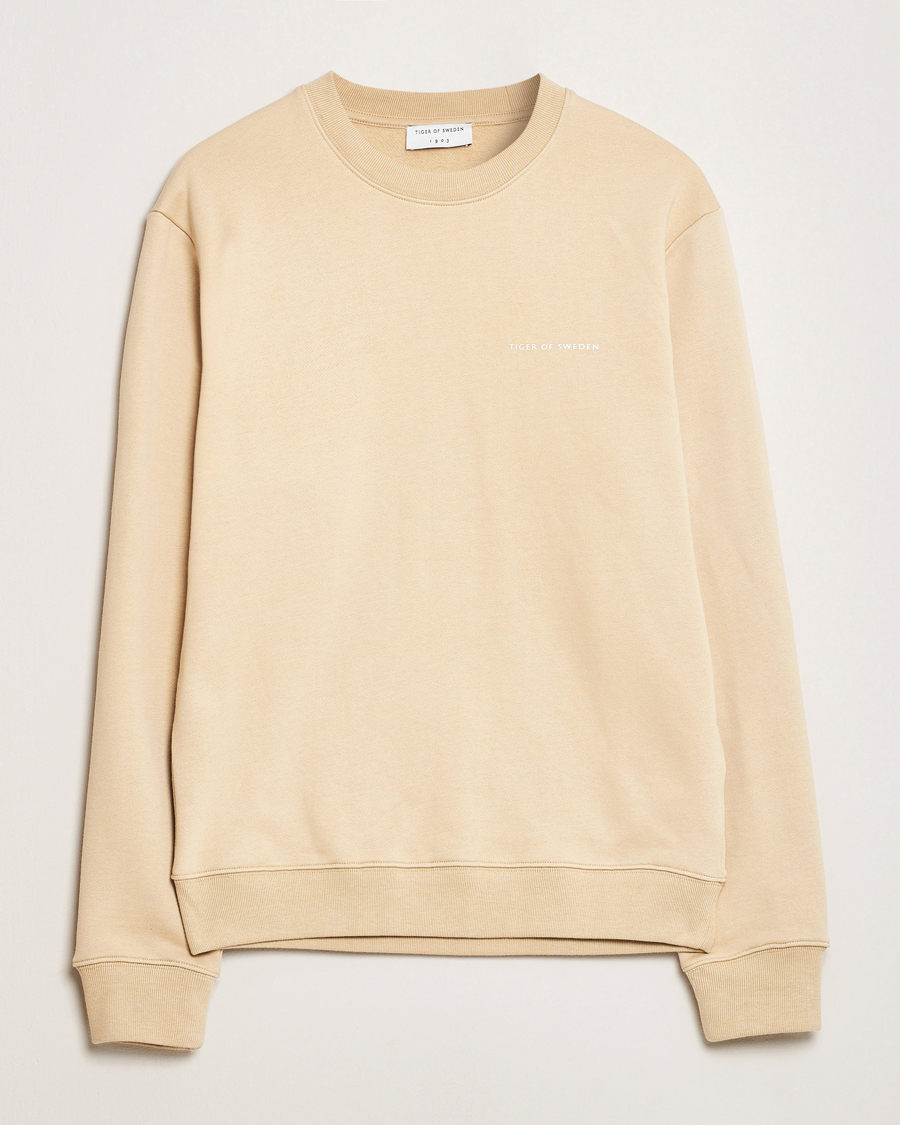 Herr | Tröjor | Tiger of Sweden | Emerson Crew Neck Sweatshirt Practical Beige