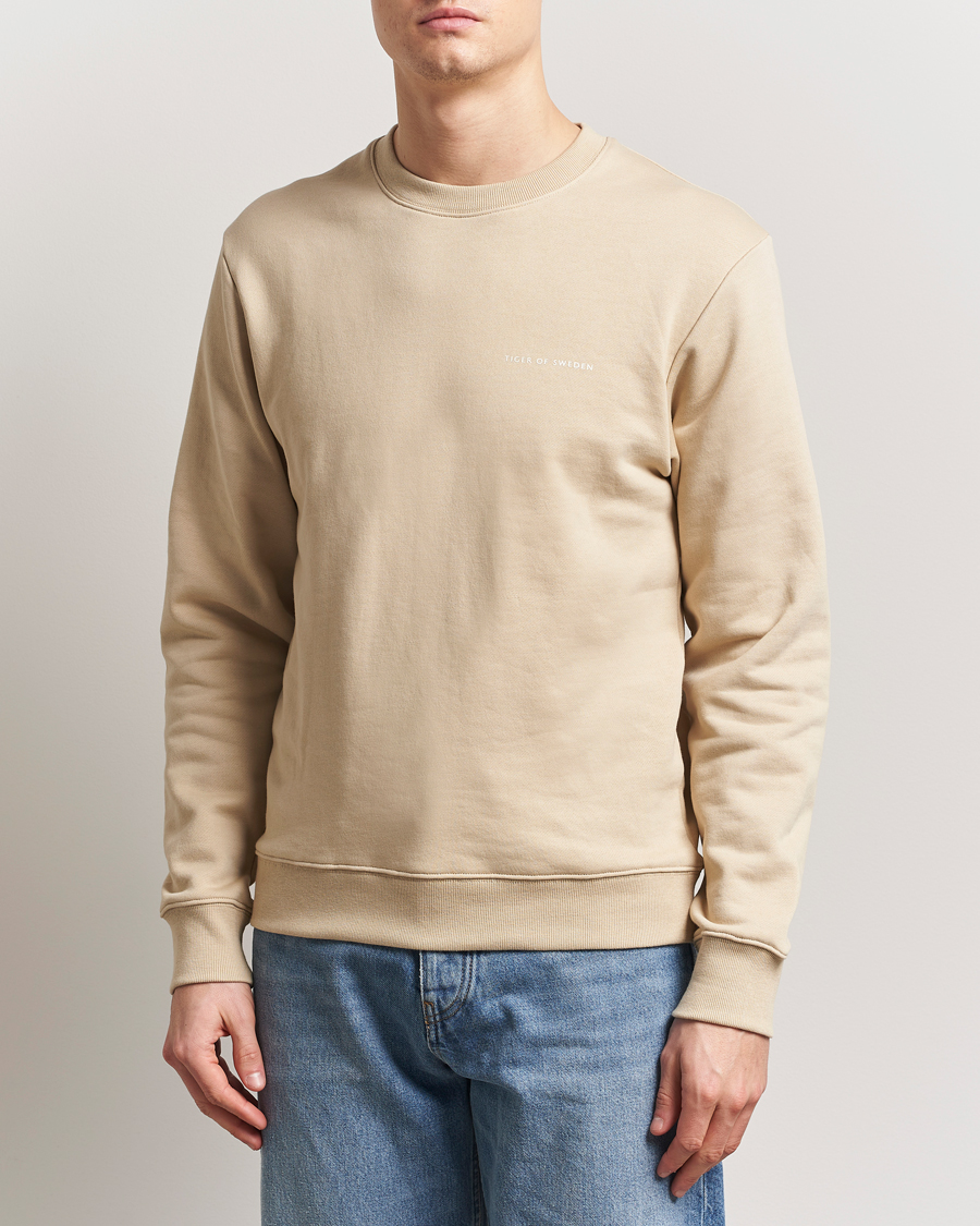 Herr | Tröjor | Tiger of Sweden | Emerson Crew Neck Sweatshirt Practical Beige