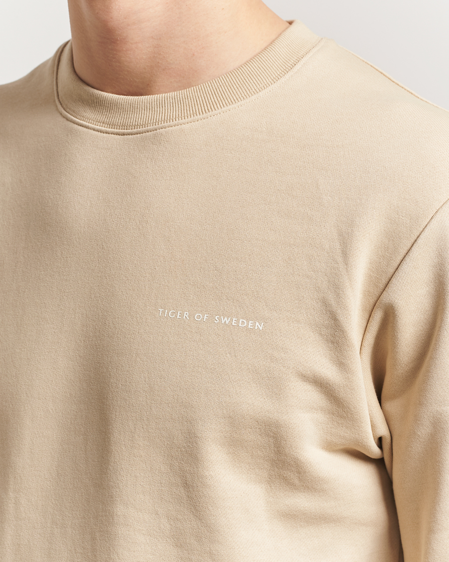 Herr | Tröjor | Tiger of Sweden | Emerson Crew Neck Sweatshirt Practical Beige