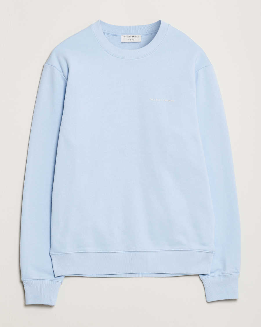 Herr | Tröjor | Tiger of Sweden | Emerson Crew Neck Sweatshirt Light Blue