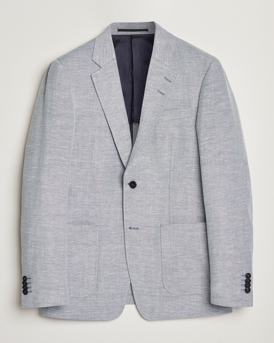 Herr | Kavajer | Tiger of Sweden | Justin Linen/Cotton Structured Blazer Deep Blue