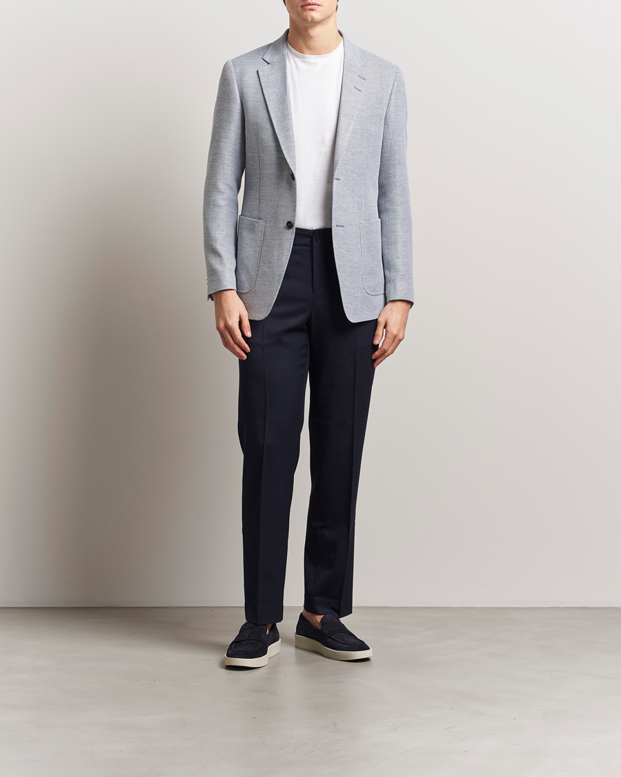 Herr | Kavajer | Tiger of Sweden | Justin Linen/Cotton Structured Blazer Deep Blue