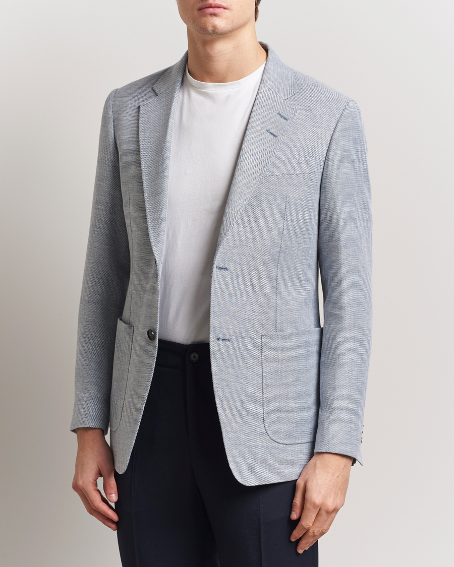 Herr | Kavajer | Tiger of Sweden | Justin Linen/Cotton Structured Blazer Deep Blue
