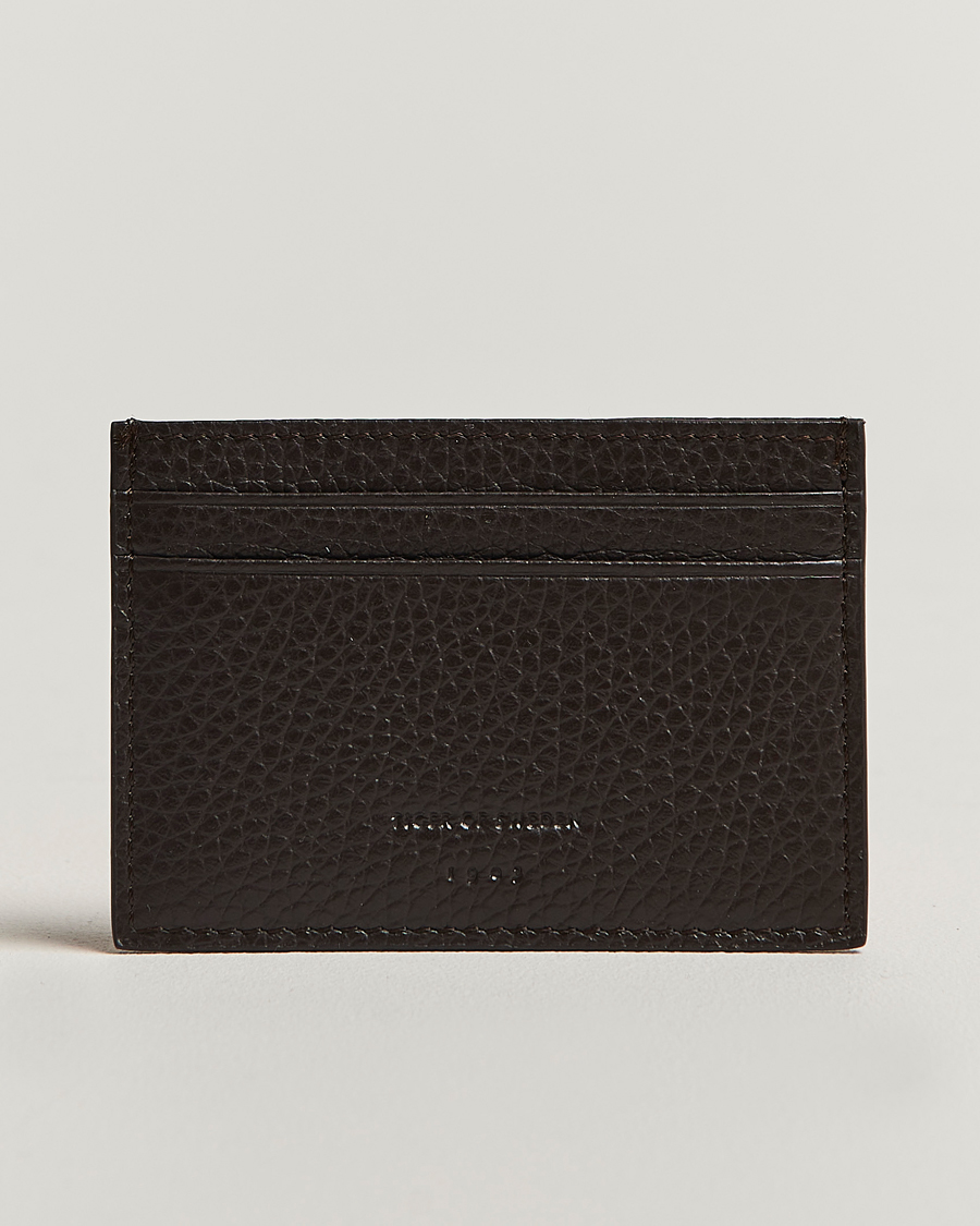 Herr | Plånböcker | Tiger of Sweden | Wharf Leather Card Holder Dark Brown