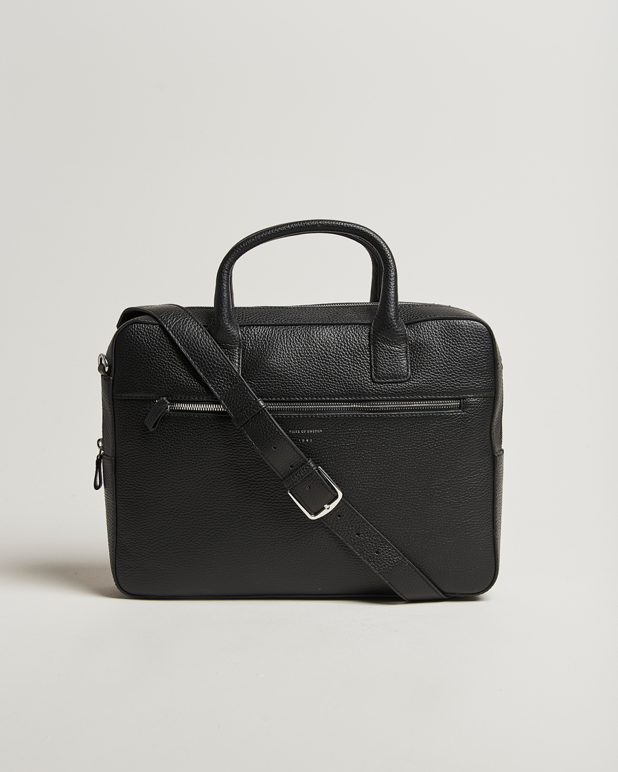 Herr | Tiger of Sweden Beckholmen Leather Briefcase Black | Tiger of Sweden | Beckholmen Leather Briefcase Black