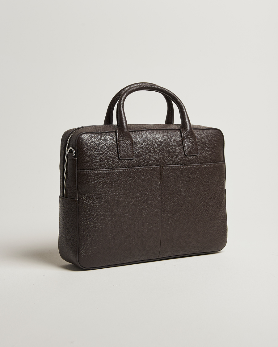 Herr | Tiger of Sweden Beckholmen Leather Briefcase Dark Brown | Tiger of Sweden | Beckholmen Leather Briefcase Dark Brown