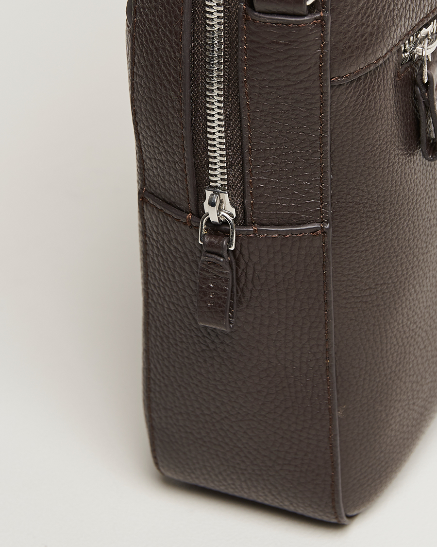 Herr | Tiger of Sweden Beckholmen Leather Briefcase Dark Brown | Tiger of Sweden | Beckholmen Leather Briefcase Dark Brown