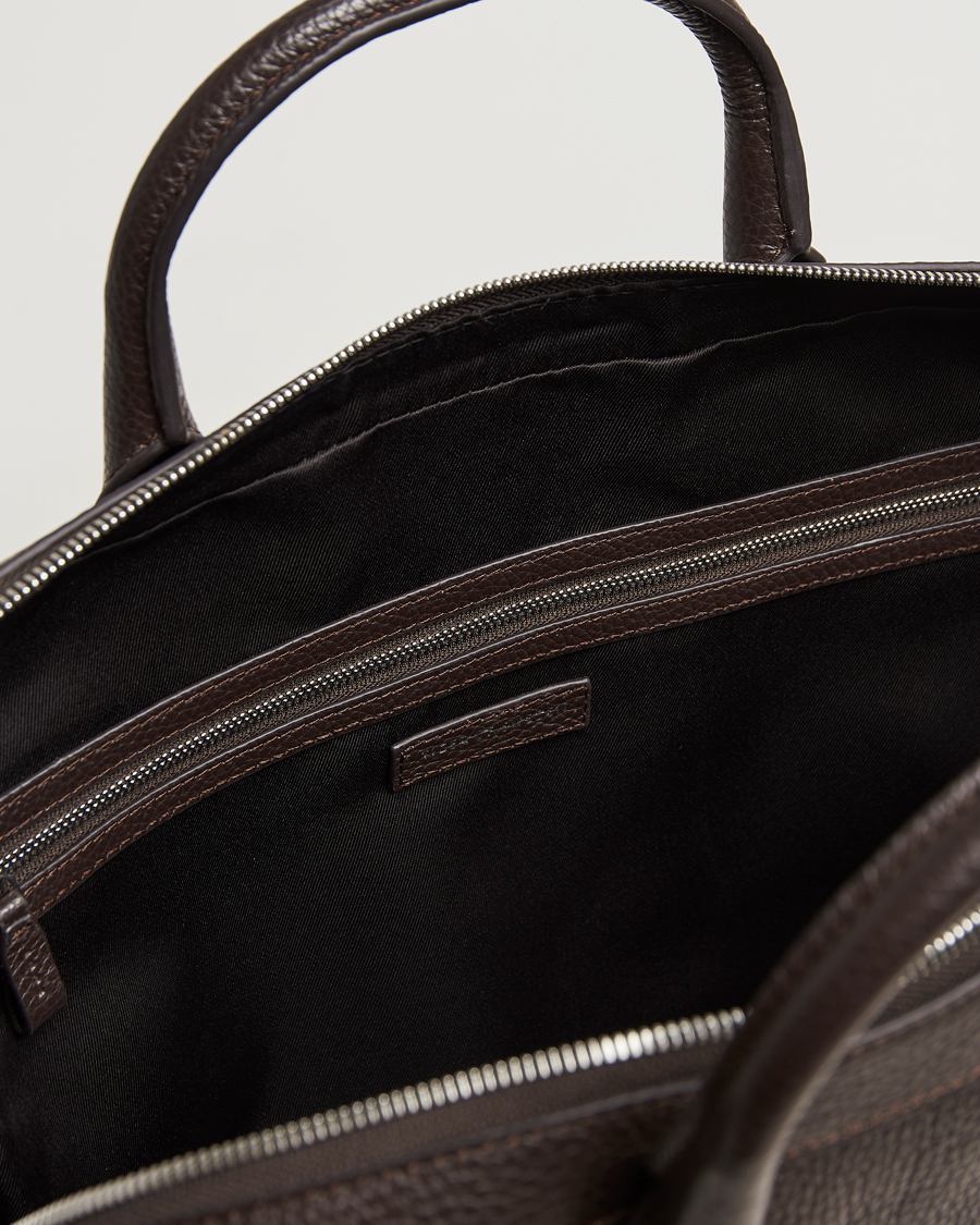 Herr | Tiger of Sweden Beckholmen Leather Briefcase Dark Brown | Tiger of Sweden | Beckholmen Leather Briefcase Dark Brown