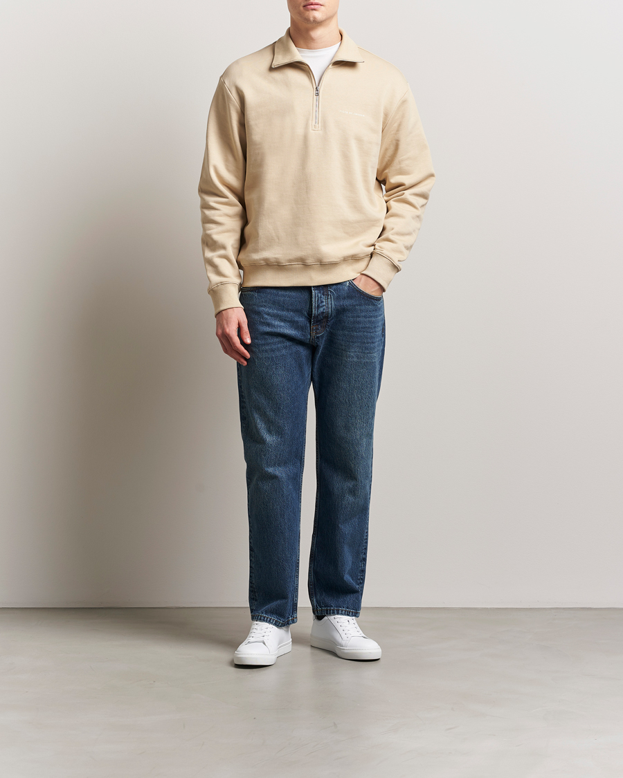 Herr | Tröjor | Tiger of Sweden | Marlon Half Zip Sweatshirt Practical Beige