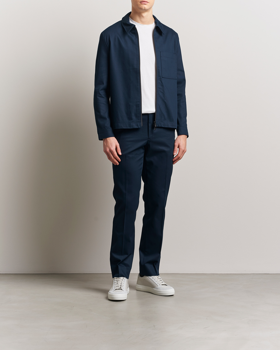 Herr | Byxor | J.Lindeberg | Lois Cotton Twill Pants Navy