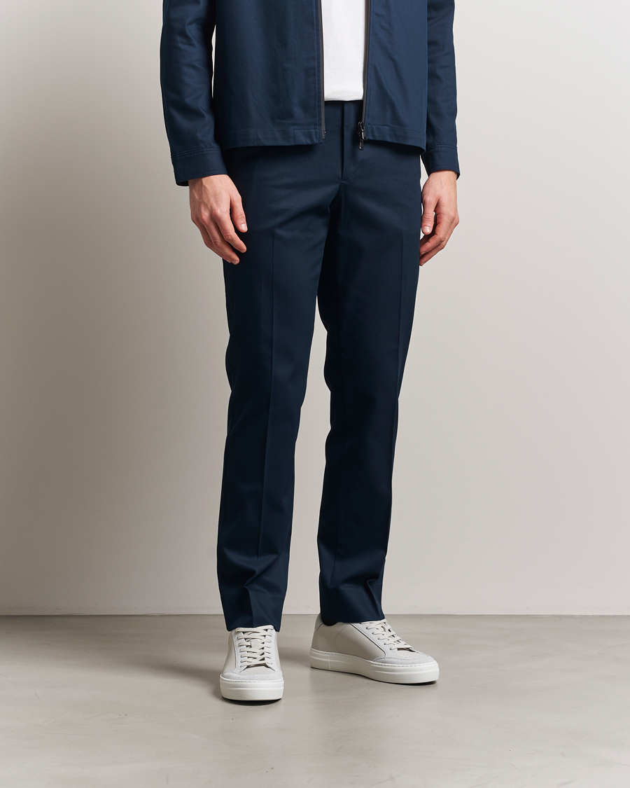 Herr | Byxor | J.Lindeberg | Lois Cotton Twill Pants Navy