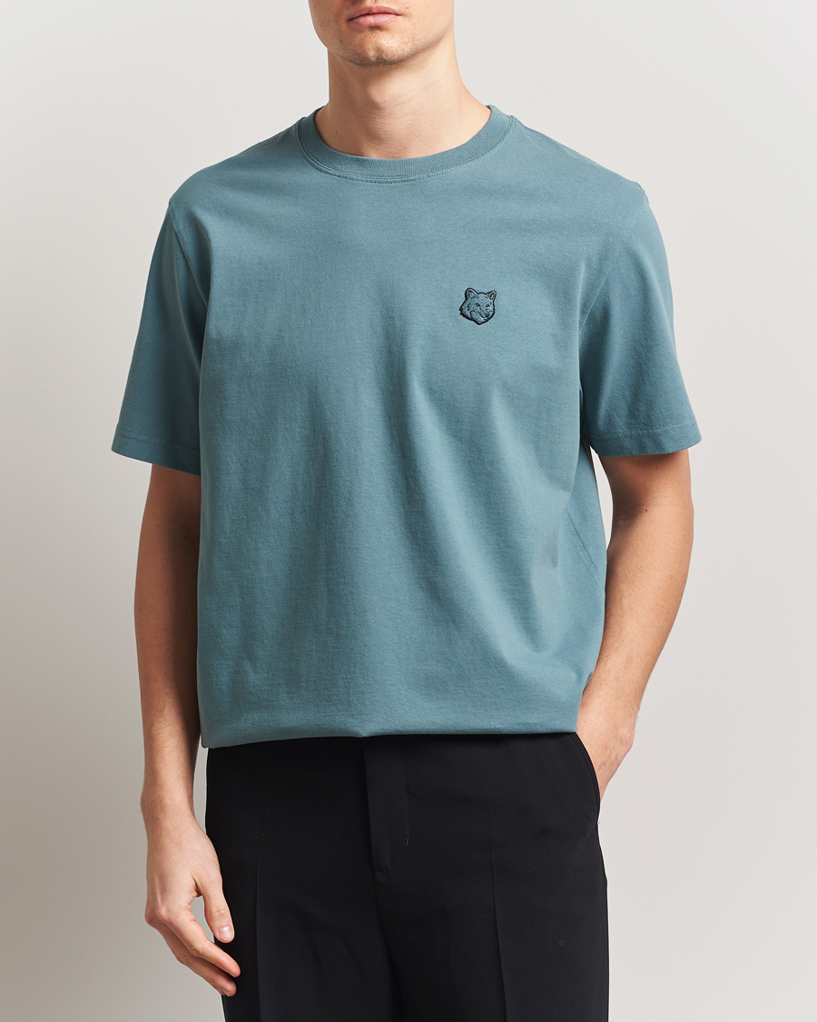 Herr | T-Shirts | Maison Kitsuné | Tonal Fox Head T-Shirt Seine Blue