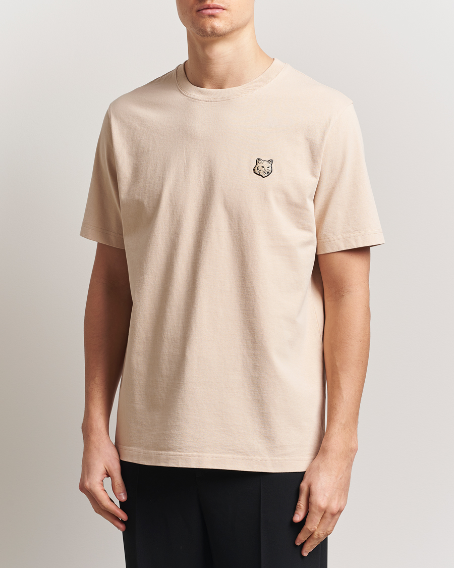 Herr | T-Shirts | Maison Kitsuné | Tonal Fox Head T-Shirt Smoke Beige