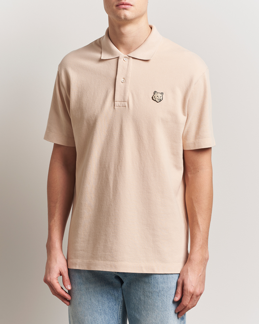 Herr | Pikéer | Maison Kitsuné | Tonal Fox Head Polo Smoke Beige