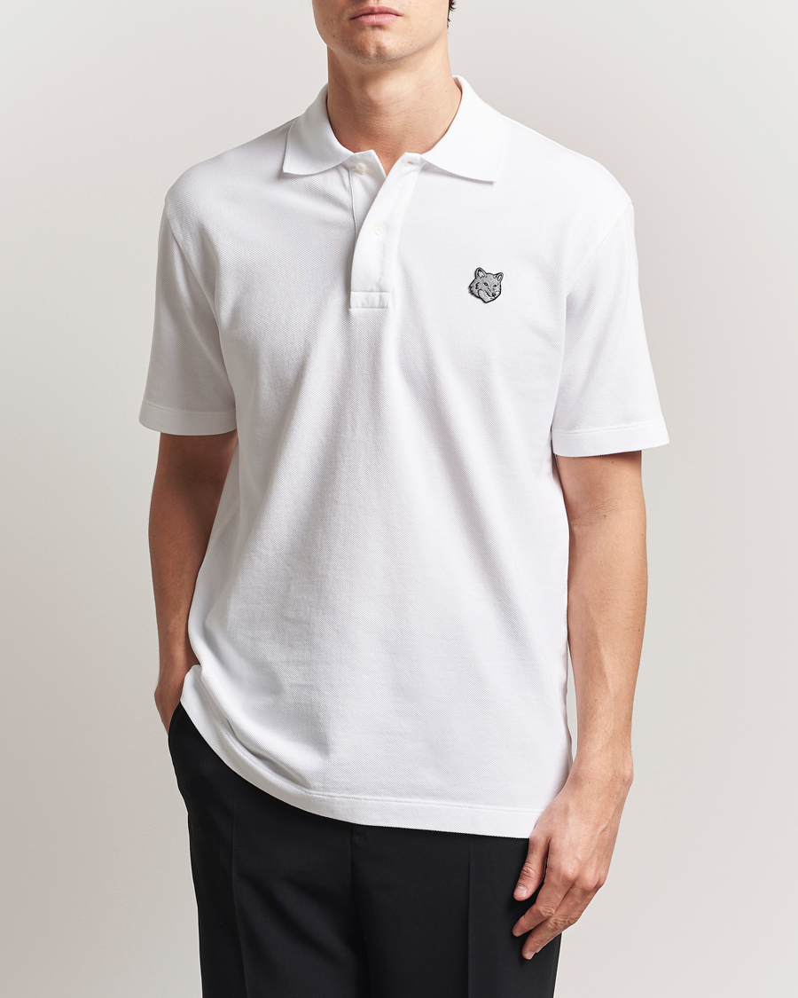 Herr | Pikéer | Maison Kitsuné | Tonal Fox Head Polo White