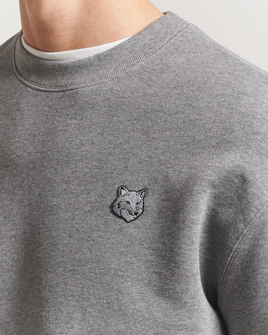 Herr | Tröjor | Maison Kitsuné | Tonal Fox Head Sweatshirt Medium Grey Melange