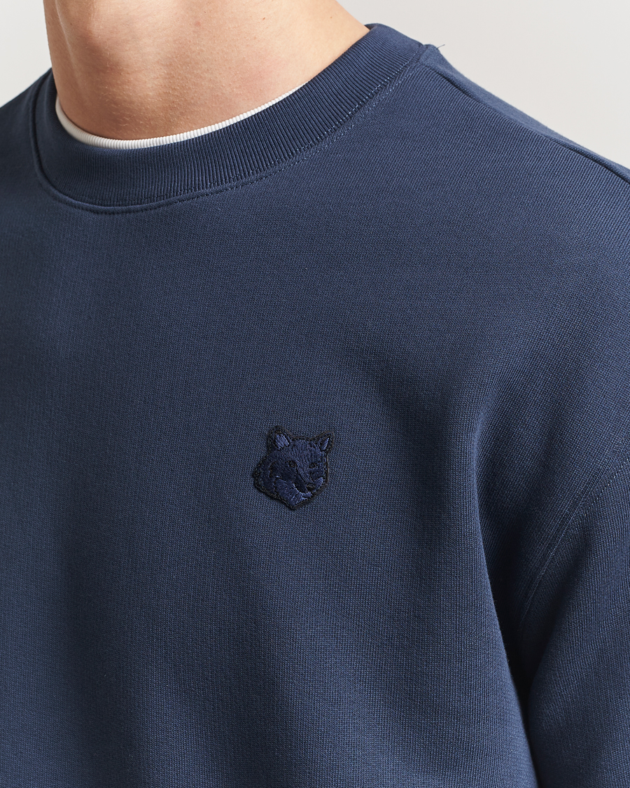 Herr | Tröjor | Maison Kitsuné | Tonal Fox Head Sweatshirt Ink Blue