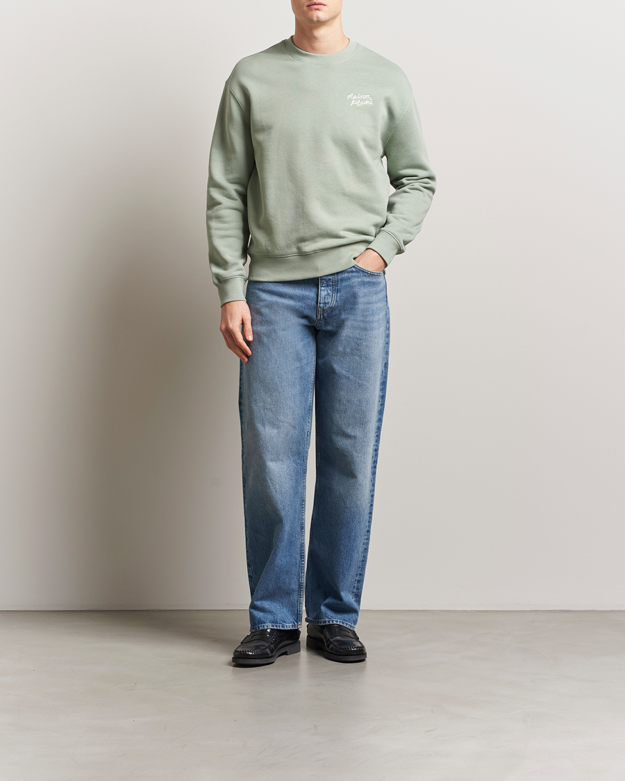 Herr | Tröjor | Maison Kitsuné | Handwriting Sweatshirt Vert De Gris