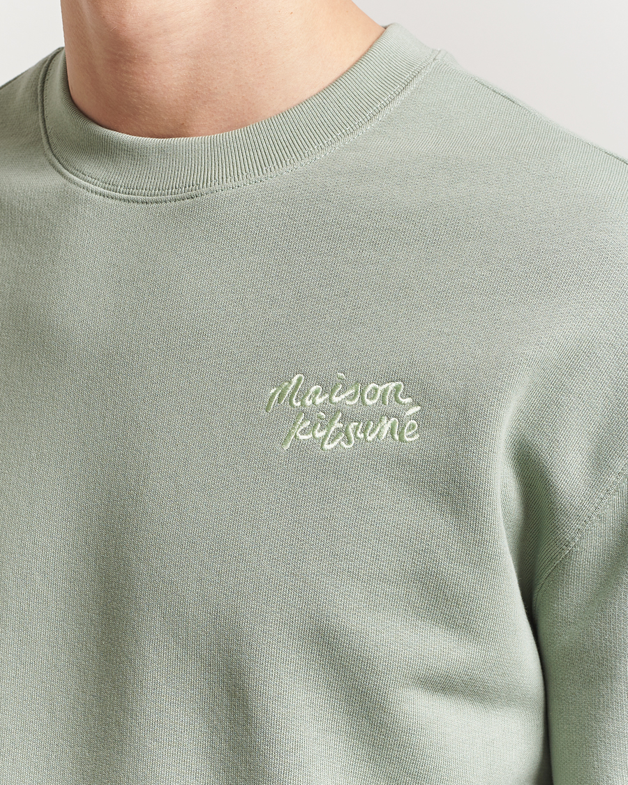 Herr | Tröjor | Maison Kitsuné | Handwriting Sweatshirt Vert De Gris