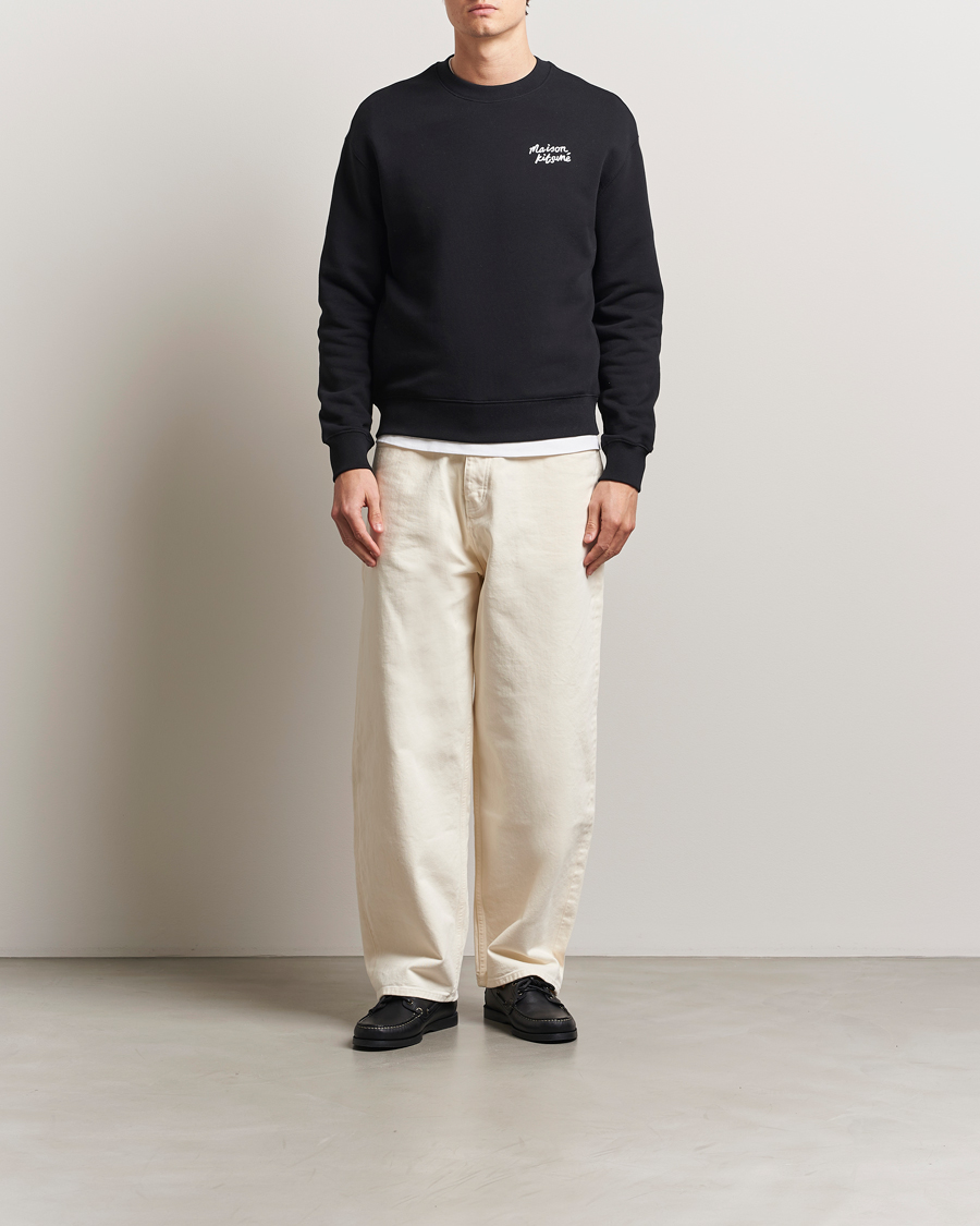 Herr | Tröjor | Maison Kitsuné | Handwriting Sweatshirt Black