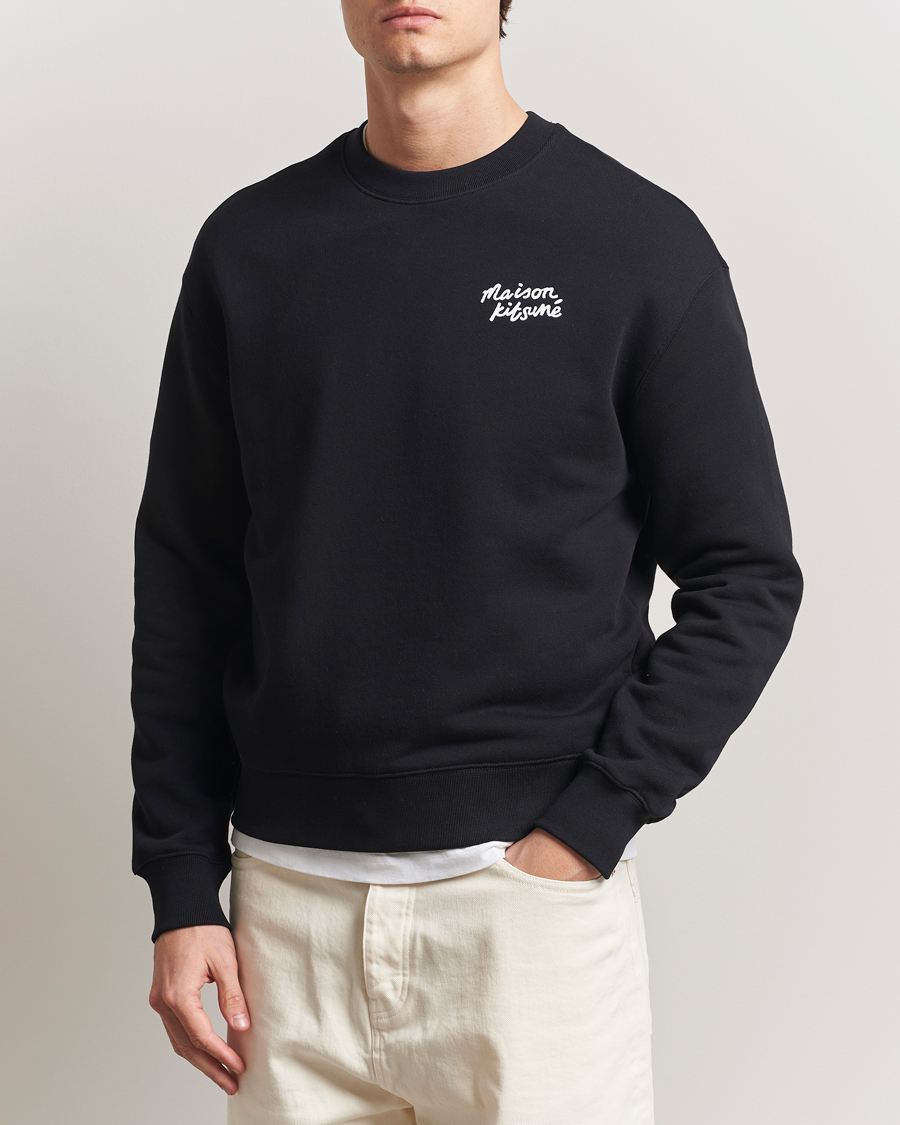 Herr | Tröjor | Maison Kitsuné | Handwriting Sweatshirt Black
