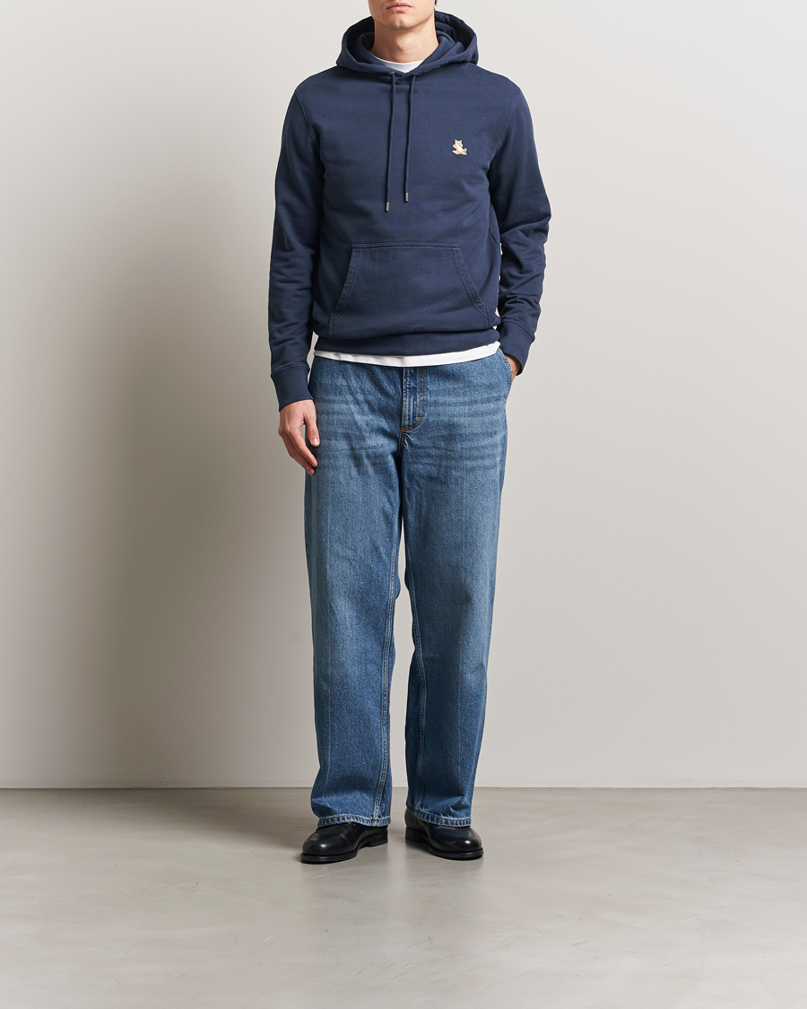 Herr | Tröjor | Maison Kitsuné | Chillax Hoodie Ink Blue