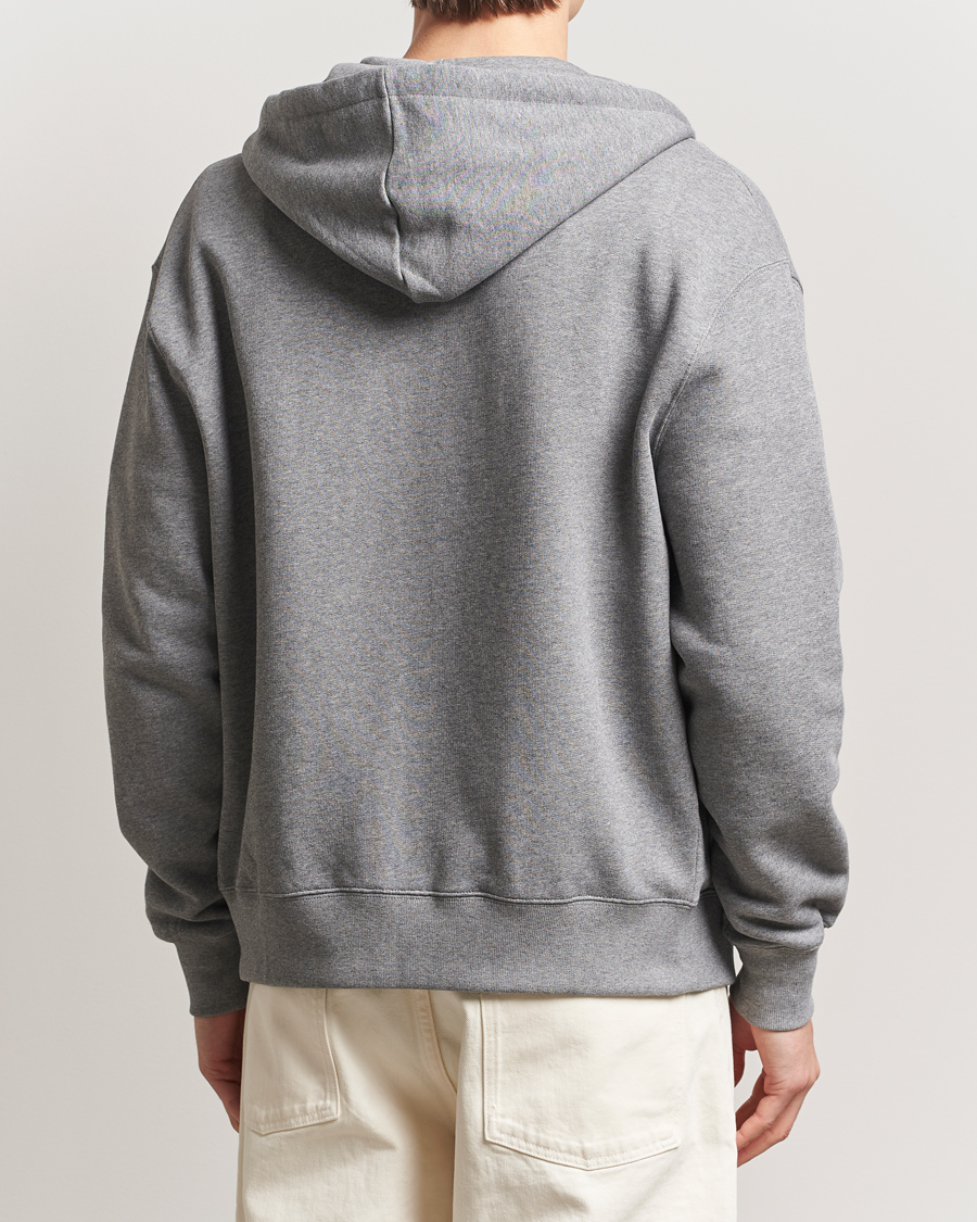 Herr | Tröjor | Maison Kitsuné | Tonal Fox Head Full Zip Hoodie Medium Grey Melange