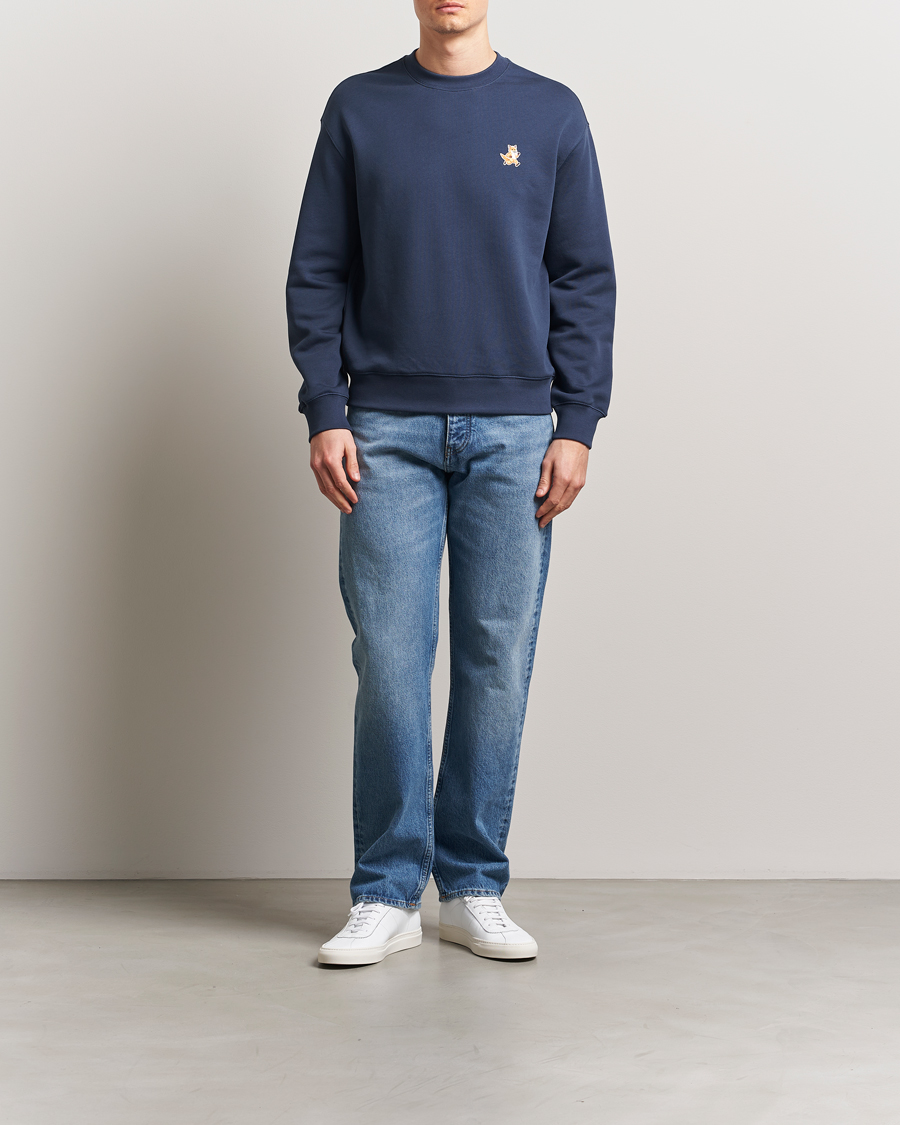 Herr | Tröjor | Maison Kitsuné | Speedy Fox Sweatshirt Ink Blue