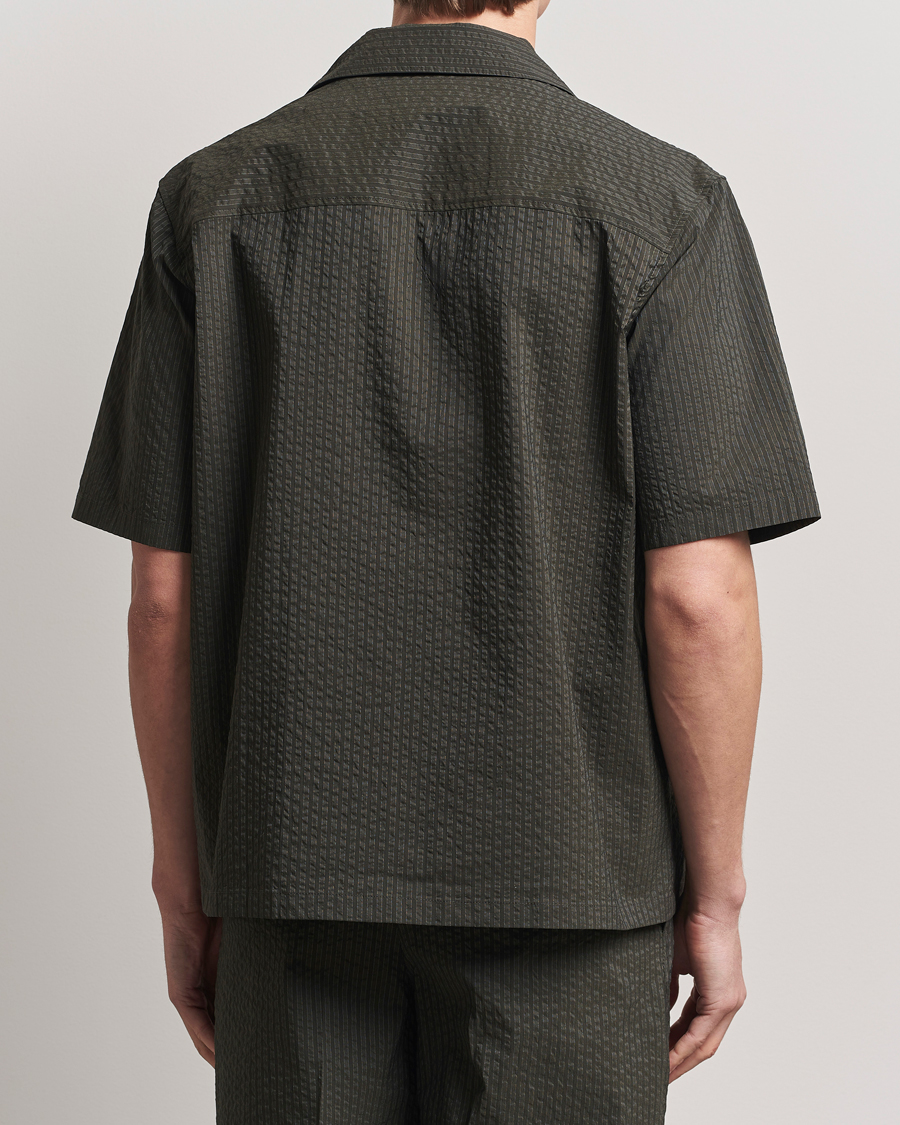 Herr | Skjortor | Maison Kitsuné | Resort Seersucker Short Sleeve Shirt Ranger Green