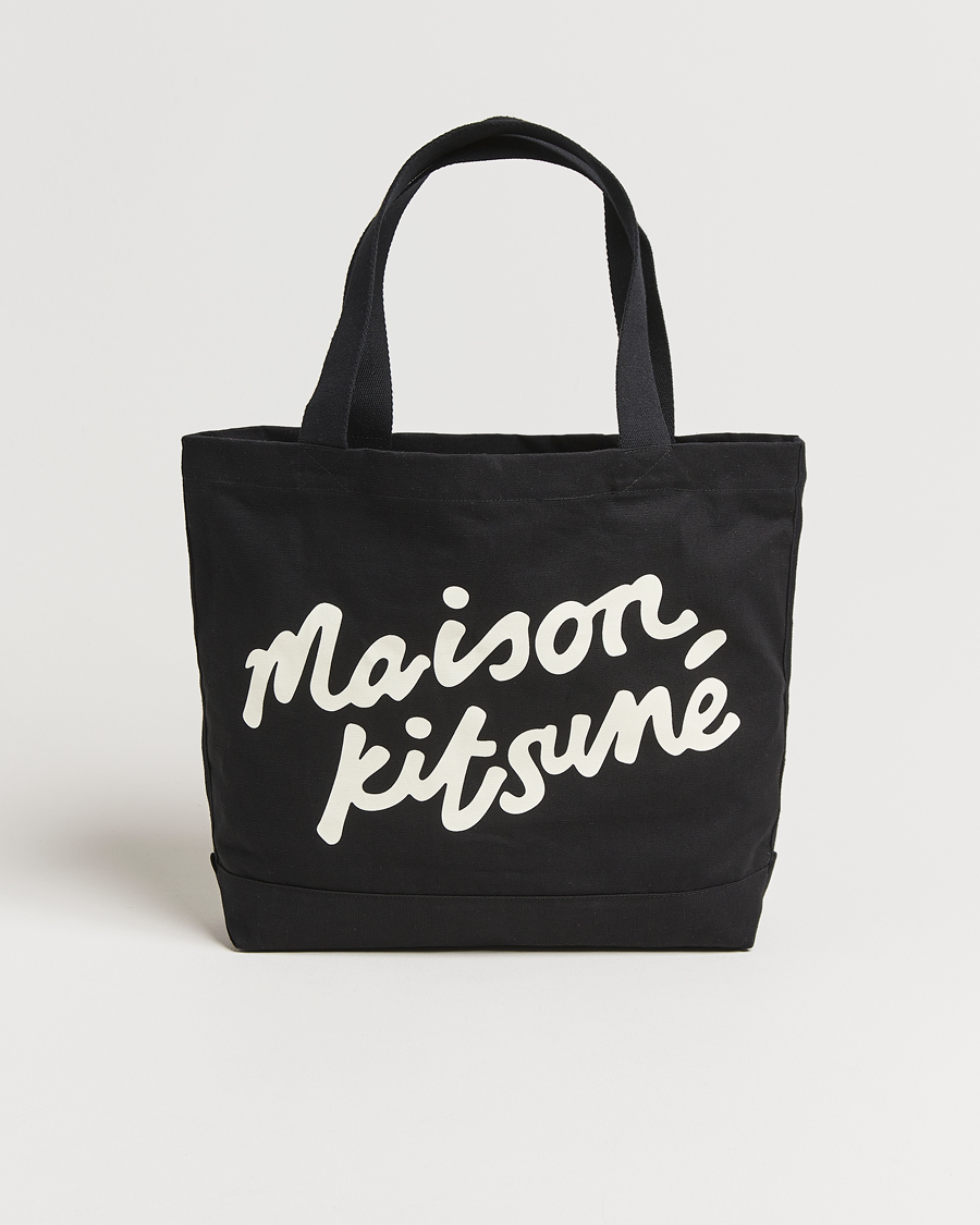 Herr | Väskor | Maison Kitsuné | Handwriting Tote Bag Black