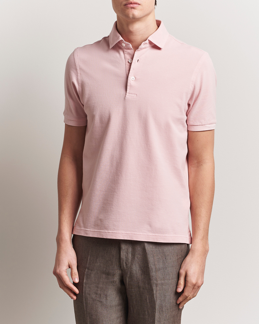 Herr | Pikéer | Gran Sasso | Washed Polo Pink