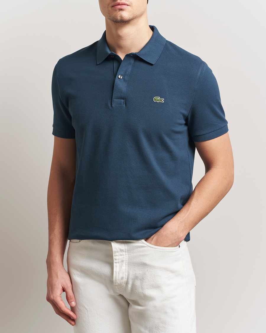 Herr | Pikéer | Lacoste | Slim Fit Polo Piké Falcon Blue