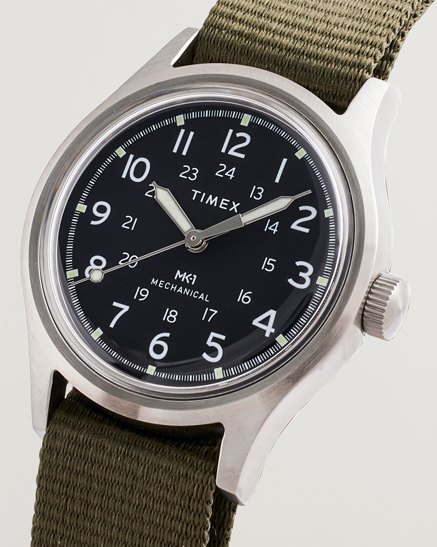 Herr | Timex MK1 Hand Wind 36mm Green Black Dial | Timex | MK1 Hand Wind 36mm Green Black Dial