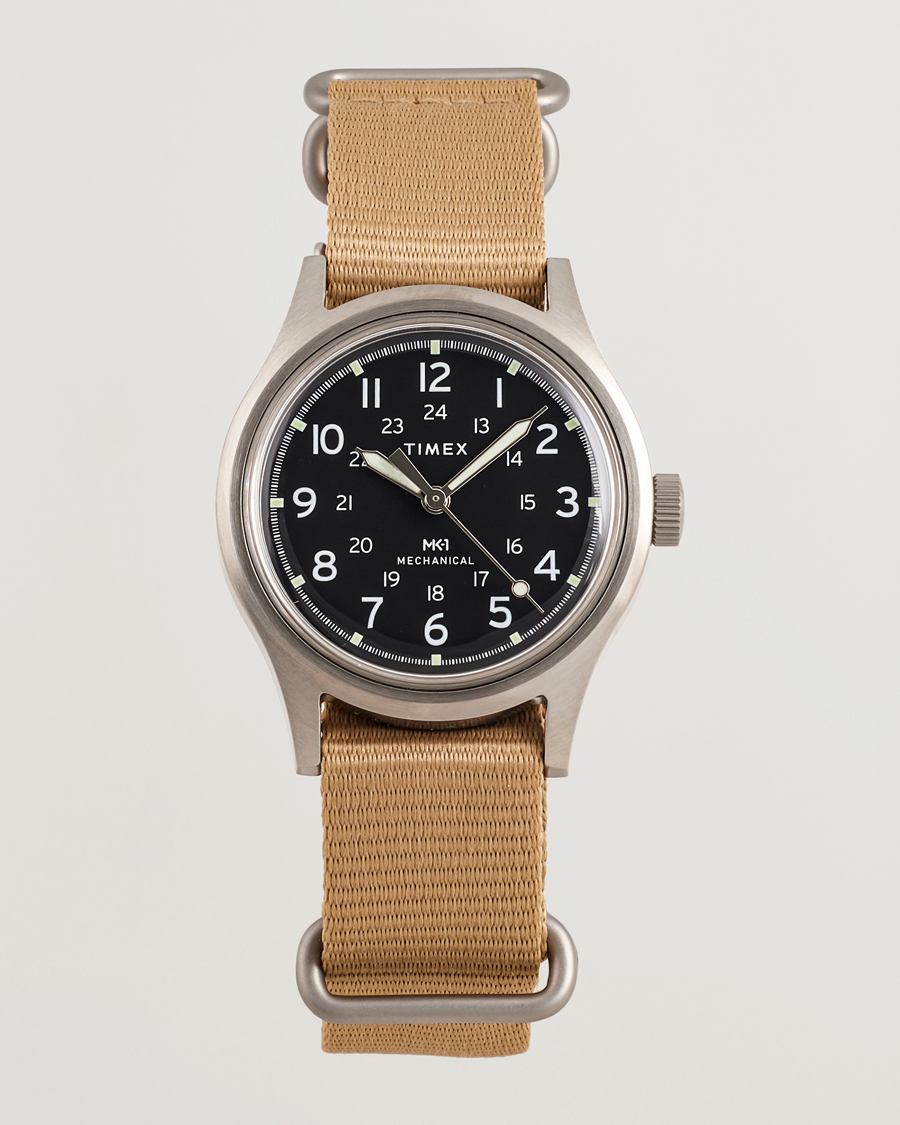 Herr | Timex MK1 Hand Wind 36mm Tan Black Dial | Timex | MK1 Hand Wind 36mm Tan Black Dial
