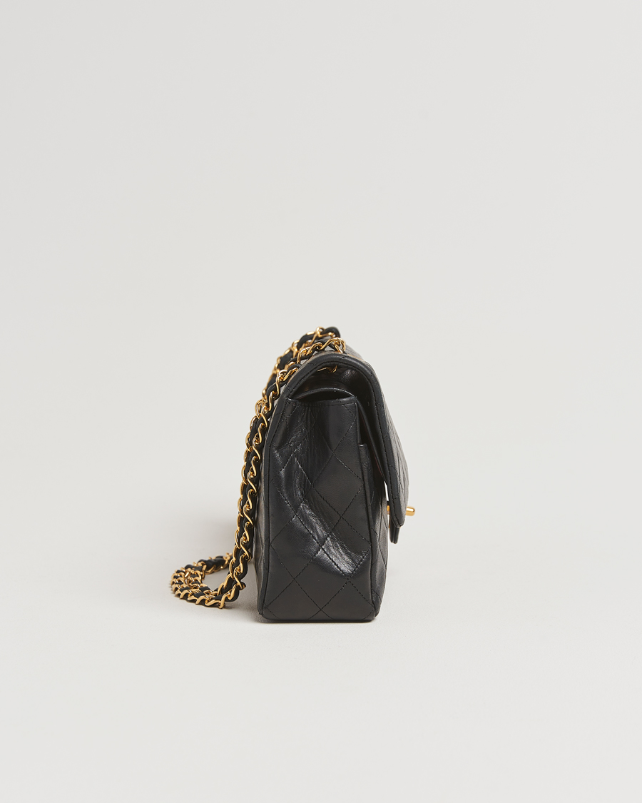 Herr | Chanel Pre-Owned Classic Medium Double Flap Bag Lambskin Black | Chanel Pre-Owned | Classic Medium Double Flap Bag Lambskin Black