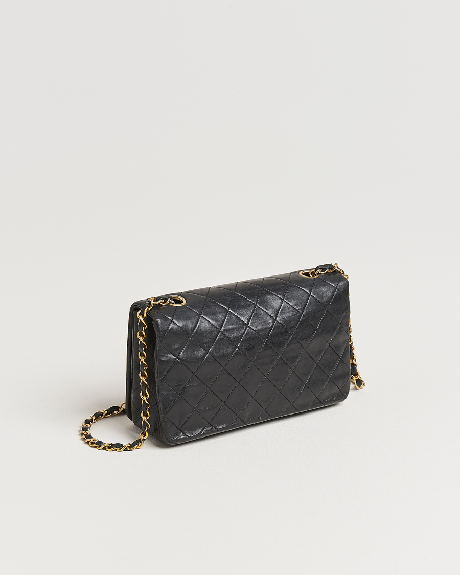 Herr | Chanel Pre-Owned Classic Single Flap Bag Lambskin Black | Chanel Pre-Owned | Classic Single Flap Bag Lambskin Black