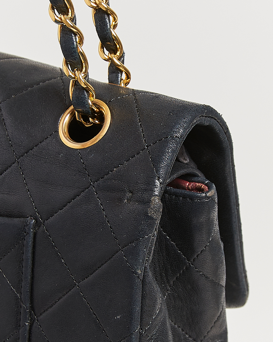 Herr | Chanel Pre-Owned Classic Medium Double Flap Bag Lambskin Black | Chanel Pre-Owned | Classic Medium Double Flap Bag Lambskin Black
